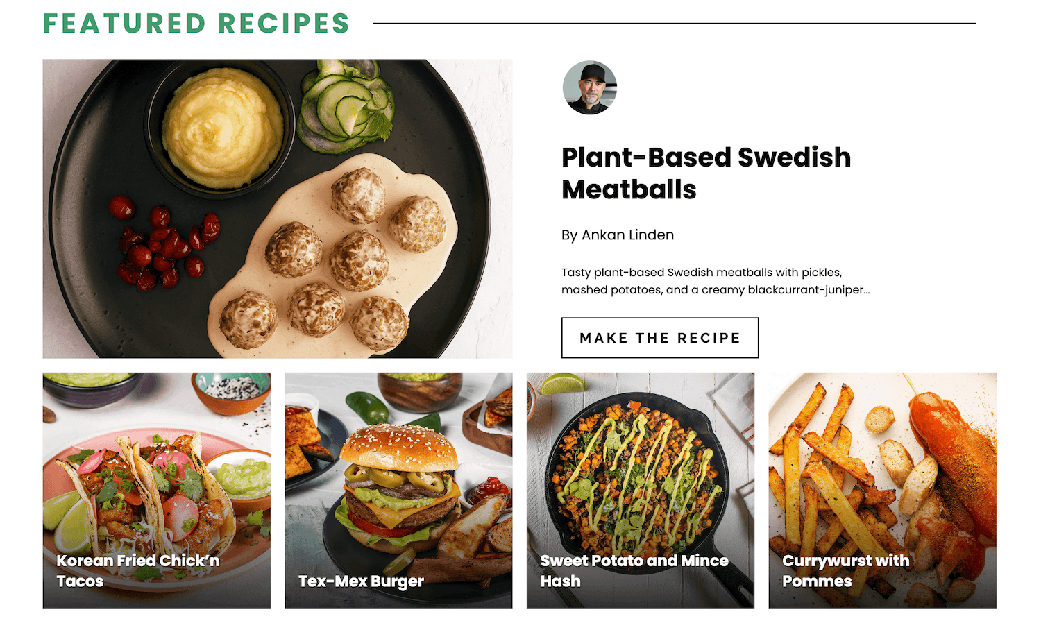 Collective Kitchen recipe and editorial site comp